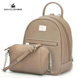 DAVIDJONES women shoulder bags se pu leather female handbag bags lady chain messenger bag girl composite bag  ping