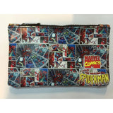 DC Marvel Comics Spider-man Purse Pen Pencil Stationery Walle Leather Card Key Coin Money Bag Case Rectangle Zipper Wallets