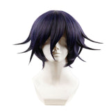 Danganronpa Kokichi Ouma Cosplay Wig Short Purple Black Killing Harmony Dangan Ronpa Heat Resistant Synthetic Hair + Wig Cap