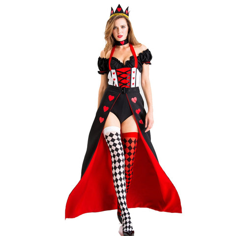 Deluxe The Red Queen Costume Cosplay For Women Dress Up Halloween Cost ...