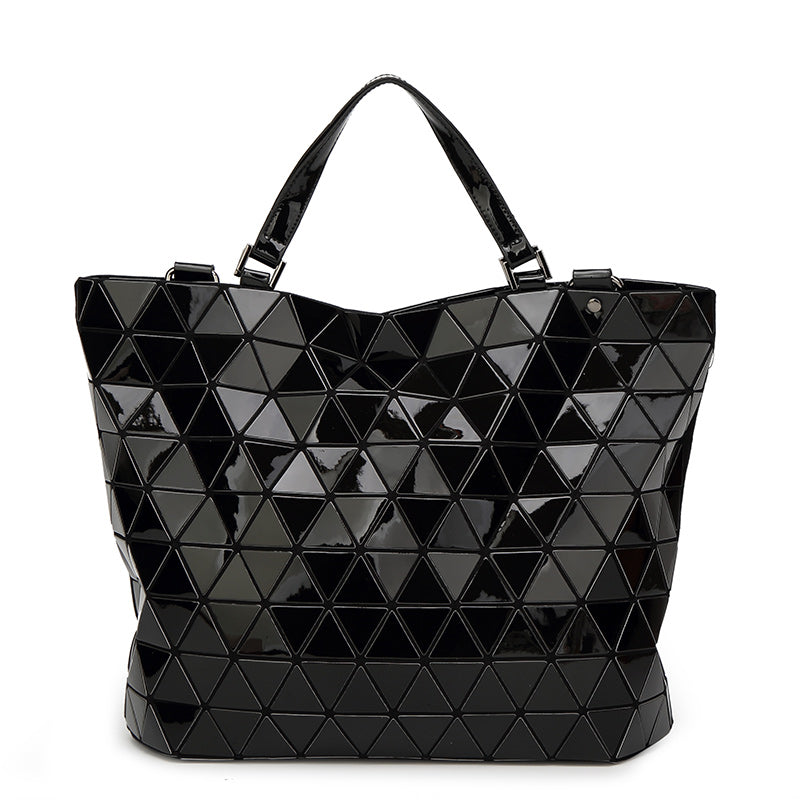 Drop Shipping 2018 New Women Fashion BAO Bag Geometry Package Sequins Saser Plain Folding Handbags briefcase Shoulder Tote Bags