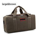 Large Capacity Canvas Hand Travel Bag Men Women Pure Color Portable Weekend Casual Travel Duffle Shoulder Luggage Bags