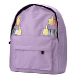 Ethnic Women Backpack for Scho Teenagers Girls Vintage Stylish Ladies Bag Backpack Female Purple Dotted Printing High Quality