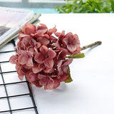European Retro Hydrangea Artificial Flowers Branch for Vases Accessories DIY Wedding Home Garden Decorative Material Fake Flower