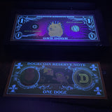 FLC Beautiful Gold Plated Dogecoin Gold Banknote Home Decor Crafts Cute Dogcoin Pattern Dog Souvenir Collection Gifts