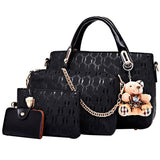 FONTO Female Bag 4 PCS Se For Women PU Leather Bag Fashion Messenger Bags Handbags Solid Shouldler Bags