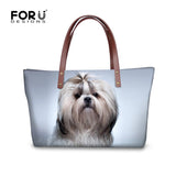 Bags handbags women famous brands shoulder bags female, 3D Shih Tzu printing large ote bag Bolsas Femininas Sac A