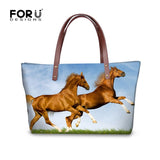 Designer Tote Handbags On Sale Be Winter Shoulder Bags 3D Horse Printed Handbag Organizers for Ladies Women Bags
