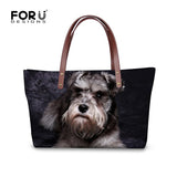 Handbags Women Bags B Feminina Sac a Main Bolsos Tote Shoulder Bag 3D Schnauzer Printing Baobao Dogs Bag Bags