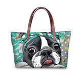 Shoulder Bag Women Top-handle Bags Boston Terrier Pattern Handbag Beach Bags for Women Ladies Hand B Feminine
