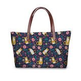 Shoulder Bags Handbag Women Leather Cats Printed Summer Beach Tote Bags Handbags Women Famous Brands Purse Hobo Bao