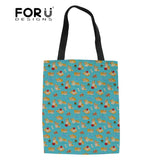 Top-handle Bags for Women Funny Corgi Dog Floral Printing Casual Tote Large Capacity Shoulder Bag Female Shopping