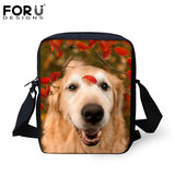 Vintage Women Messenger Bags Cute Animal Dog Prints Small Crossbody Bags for Ladies Female Shoulder Bags Mochila