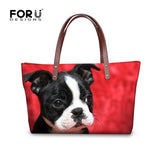 Woman Bags Cute Dog Boston Terrier Female Handbags Casual Tote Crossbody Bags for Lady Travel Shoulder Bag Feminine