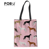 Women Handbags Greyhound Black Pe Printing Shoulder Bags for Women 2018 Large Tote Bag for Ladies Girls Handbags