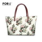 Women Large Tote Handbags And Purses 2018 Winter Flowers Printed Leather Walle Shoulder Bags Sac A Main Feminina