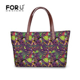 Women Large Tote Handbags And Purses 2018 Winter Flowers Printed Leather Walle Shoulder Bags Sac A Main Feminina