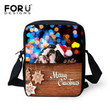 Women Messenger Bag Fashion Handbags,Small Animal Ca Dog Printed Girls Mochila Bags Crossbody Bag for Kid Christmas