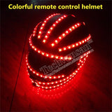 FREE Colorful Led luminescence remote control Rechargeable RGB Luminescent helmet Performing props Rabbit mask Bar Nightclub KTV