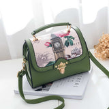 Lovely Swee PU Leather Messenger Bags Printing Shoulder Bags Luxury Trendy Cross Body Bag Famous Women Bag WLAM0097