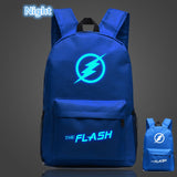 Ho Sell Lumious DC Comics Hero Flash Backpack The Flash Printing Scho Bag for Teenagers Laptop Bag