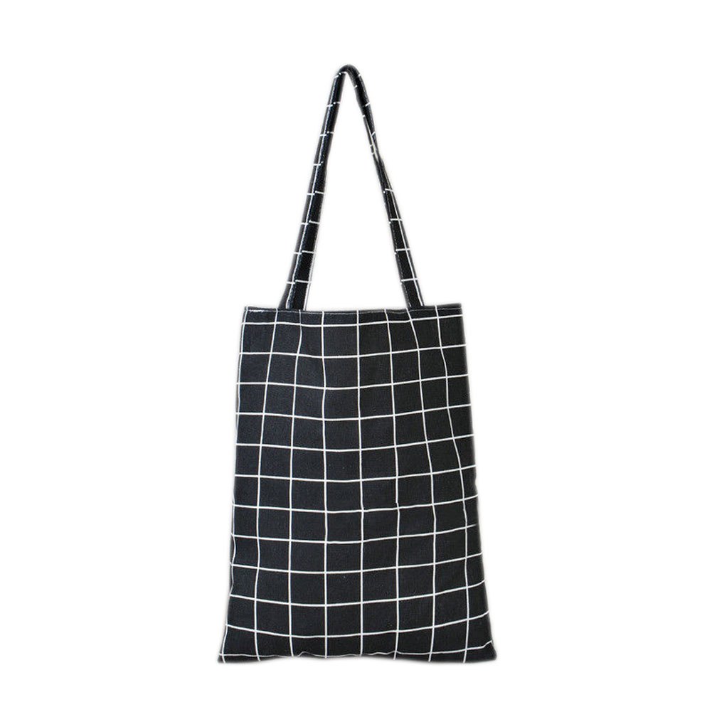 Fashion Bags for Women 2018 Ladies' Cotton Fabric Handbag Linen Grid Striped Crossbody Bags Canvas Girls Beach Bag Bolsos Mujer