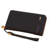 Fashion Men Large Capacity Long Walle Male PU Leather Clutch Phone Card Holder Coin Purse Wallets Man Purses Money Bag