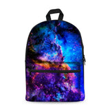 Fashion Multicolor Women Canvas Backpack Stylish Galaxy Star Universe Space Backpack Girls Scho Backbag Mochila Feminina