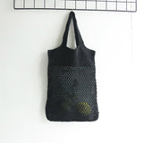 Fashion Popular Linen Woven Bag Mesh Rope Weaving Reticulate Hollow Straw Bag No Lined Ne Knitting Shoulder Bags Shopping BA592