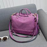 Fashion Retro Women Large Handbag New Nubuck Leather Shoulder Bag Casual Boston Bag Solid Cross body Bag With Tassel Ho Sale