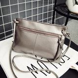 Fashion Simple Luxury Handbags Women Bags Metallic Color Zipper Women Messenger Bags Bolsas Femininas Wholesaleping
