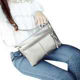 Fashion Simple Luxury Handbags Women Bags Metallic Color Zipper Women Messenger Bags Bolsas Femininas Wholesaleping