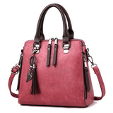 Fashion Tassel Shoulder Bag Women High Quality Leather Female Crossbody Messenger Bags Sac Ladies Tote B Women's Handbag