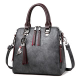 Fashion Tassel Shoulder Bag Women High Quality Leather Female Crossbody Messenger Bags Sac Ladies Tote B Women's Handbag