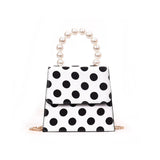 Fashion Woman Wave Poin Pearl Handbag Summer New Korean Version Crossbody bags Wild Trend Chain PU Shoulder Messenger Bag