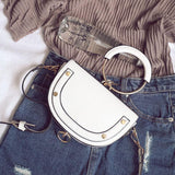 Fashion Women Chain Bag Lady Messenger Bag Small Round handBag Spring Summer Cute Mini Shoulder White/Red/Black Bags 2e653