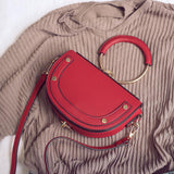 Fashion Women Chain Bag Lady Messenger Bag Small Round handBag Spring Summer Cute Mini Shoulder White/Red/Black Bags 2e653