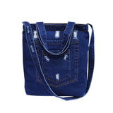 Fashion Women Denim Shoulder Bag Solid Color Zipped Handbag Ladies Girls Casual Vintage Jeans Crossbody Messenger Bags Be Sale