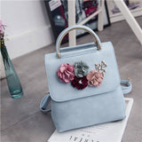 Fashion Women Floral Backpack For Teenagers Girls SchoolBag High Quality Leather Shoulder Bags For Women Mochila Feminina Bags