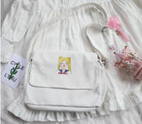 Fashion Women Girl Sailor Moon Shoulder bag Casual Scho Bag Handbag Book Note cosplay Canvas Messenger Bag