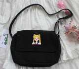 Fashion Women Girl Sailor Moon Shoulder bag Casual Scho Bag Handbag Book Note cosplay Canvas Messenger Bag