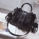 Fashion Women Handbag Large Capacity Tote Bag High Quality PU Leather Vintage Shoulder Bag Female Causal Bucke Messenger Bag