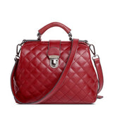 Fashion Women Leather Handbags Female Diamond Lattice Big Shoulder Messenger Bags Ladies Crossbody Doctor Bags b feminina