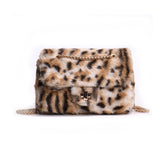 Fashion Women Leopard Prin Shoulder Bags Plush Crossbody Bag B Feminina Bag For Women 2018