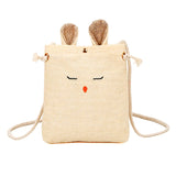 Fashion Women Mini Crossbody Messenger Bag Cute Ears Canvas Money Walle Lady Girls Casual Shoulder Bag Gifts 88 New
