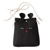 Fashion Women Mini Crossbody Messenger Bag Cute Ears Canvas Money Walle Lady Girls Casual Shoulder Bag Gifts BS88