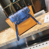 Fashion Women Snake Pattern Tote Bag Serpentine Designer Female Shoulder Bags High Quality Leather Handbags Women Crossbody Bags