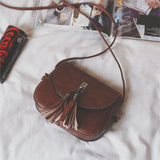 Fashion Women Tassel Shoulder Bag Messenger Handbag PU Leather Mini Crossbody Bags LT88