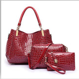 Fashion Women's Paten Leather Handbags With Walle Shoulder CrossBody Bag Fashion Messenger Bags Women Composite Bags