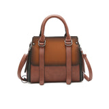 Fashion Zipper opening rive Handbags splice PU Leather Famous design Shoulder bag Large capacity sof oblique satchel bags